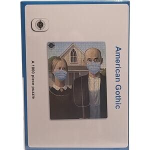 VIKING LAIR AMERICAN GOTHIC QUARANTINE MASK 1000 PC JIGSAW PUZZLE - COLLECTORS